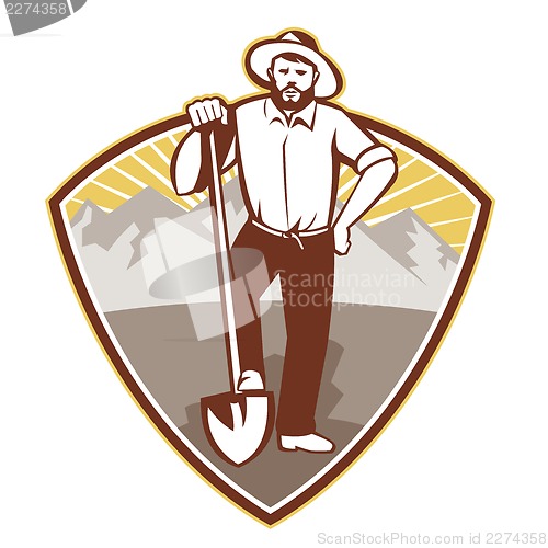 Image of Gold Digger Miner Prospector Shield