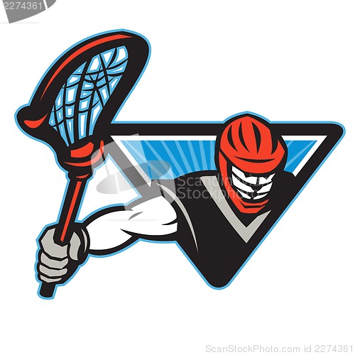 Image of Lacrosse Player Crosse Stick 