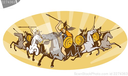 Image of Valkyrie Amazon Warrior Horse Rider