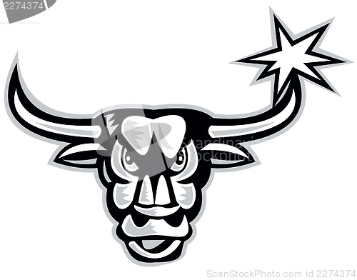 Image of Texas Longhorn Bull Retro