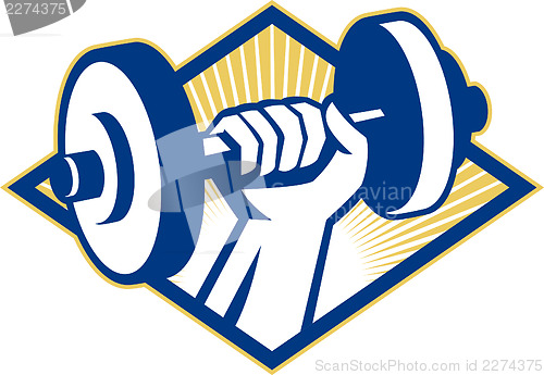 Image of Hand Lifting Dumbbell Retro