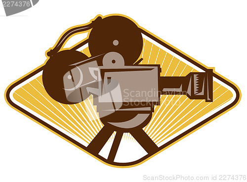 Image of Vintage Movie Film Camera Retro