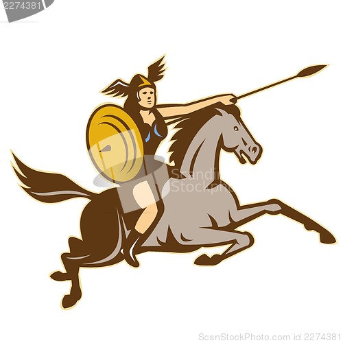 Image of Valkyrie Amazon Warrior Horse Rider