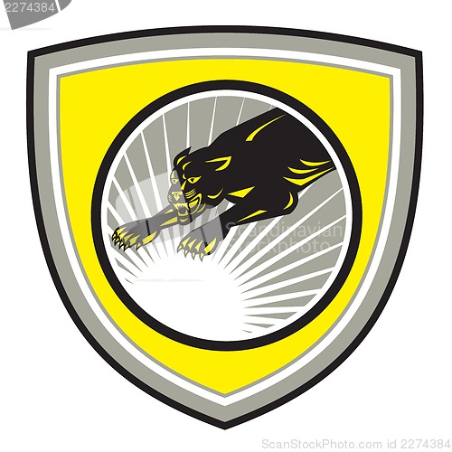 Image of Panther Big Cat Growling Crest