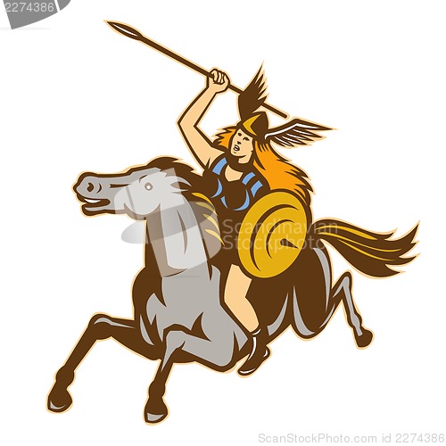 Image of Valkyrie Amazon Warrior Horse Rider