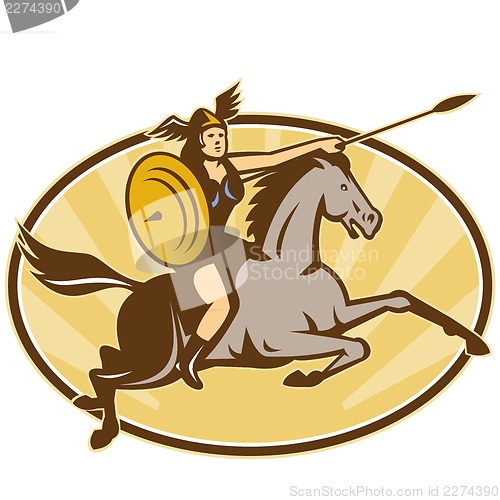 Image of Valkyrie Amazon Warrior Horse Rider