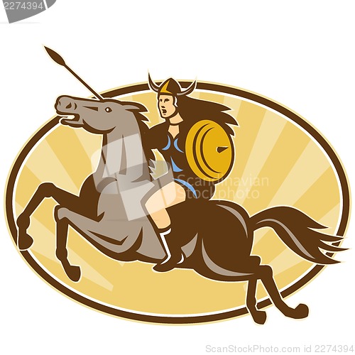 Image of Valkyrie Amazon Warrior Horse Rider