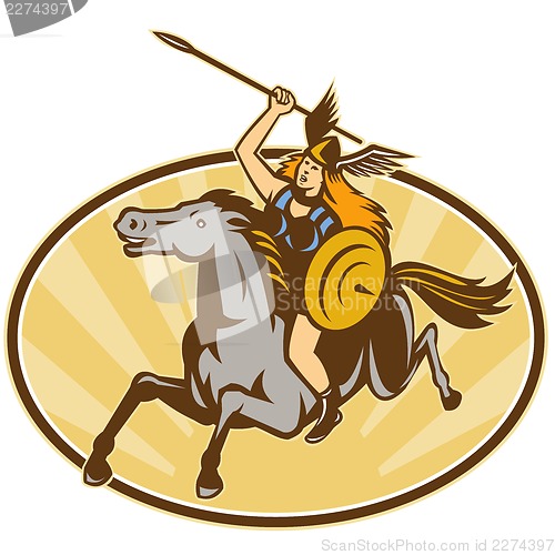 Image of Valkyrie Amazon Warrior Horse Rider