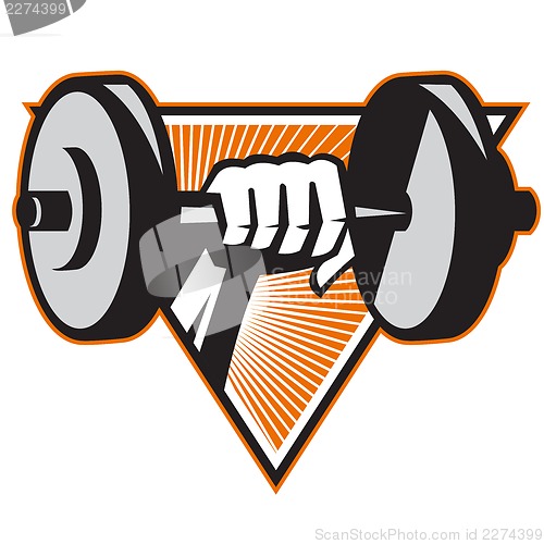 Image of Hand Lifting Dumbbell Retro