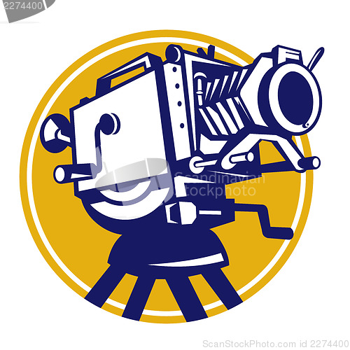 Image of Vintage Movie Film Camera Retro
