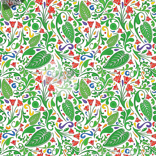 Image of Colorful floral pattern