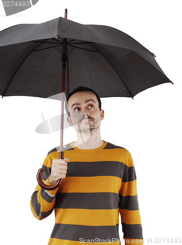 Image of Man with umbrella