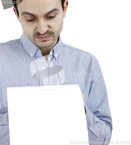 Image of Man holding a paper