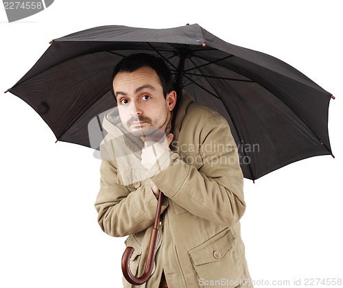 Image of Man with umbrella