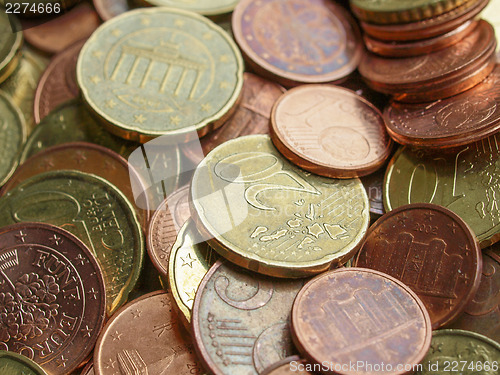 Image of Euro coins background