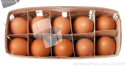 Image of Brown eggs in eco-box