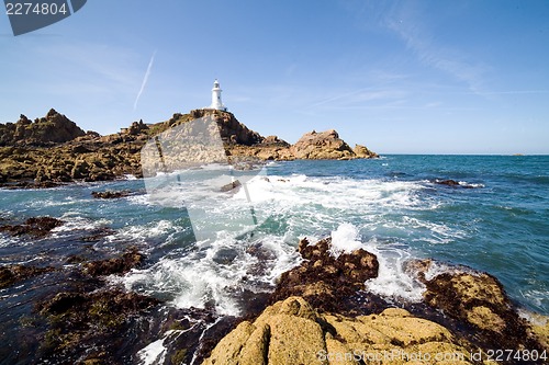 Image of Corbiere lighthouse in Jersey, The Channel Islands