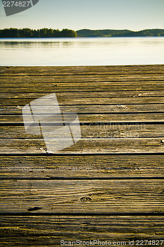 Image of wooden planks pier