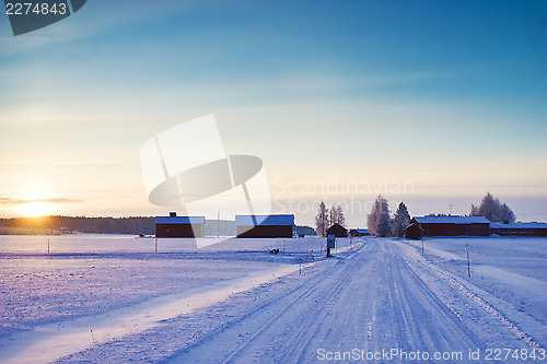 Image of Snowy road