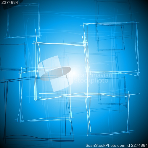 Image of Vibrant blue square design