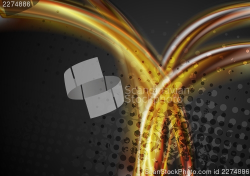 Image of Dark abstract waves background