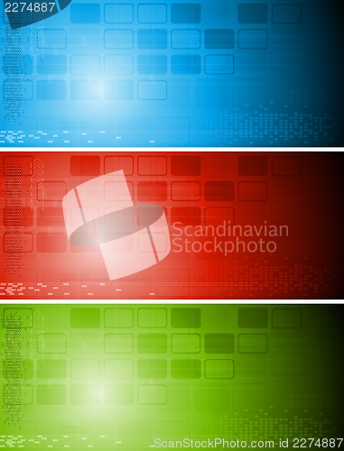 Image of Hi-tech vector banners