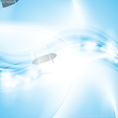 Image of Bright abstract waves. Vector background