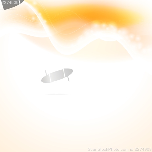 Image of Bright yellow vector waves