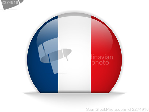 Image of France Flag Glossy Button