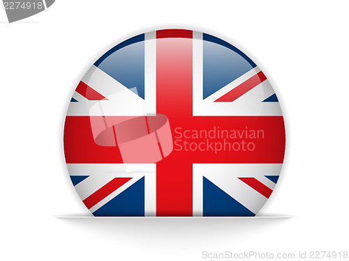 Image of United Kingdom Flag Glossy Button
