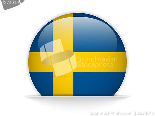 Image of Sweden Flag Glossy Button