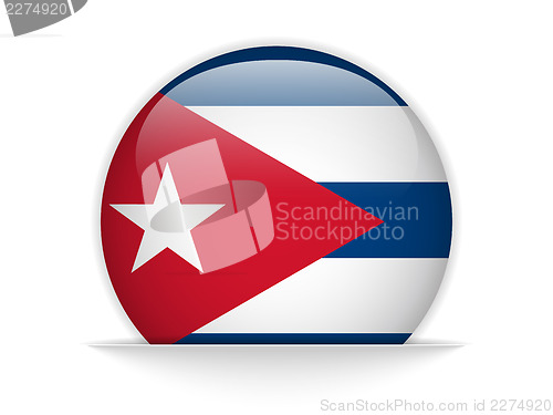 Image of Cuba Flag Glossy Button