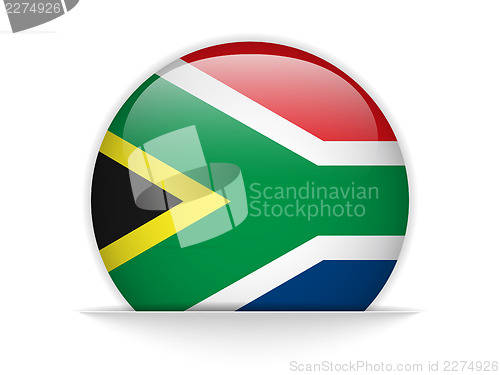 Image of South Africa Flag Glossy Button