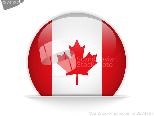 Image of Canada Flag Glossy Button