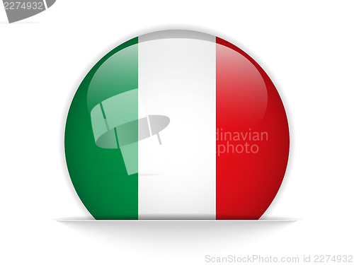 Image of Italy Flag Glossy Button