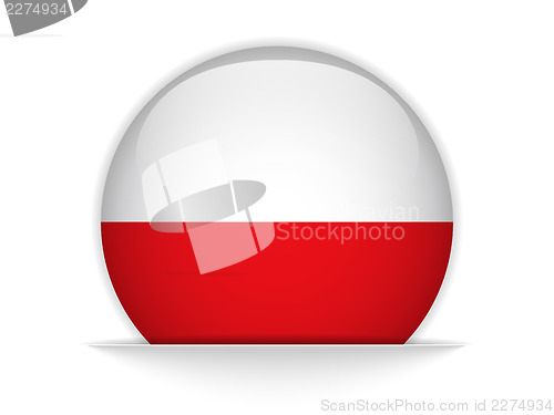 Image of Poland Flag Glossy Button