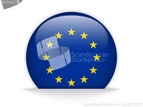 Image of Europe Flag Glossy Button