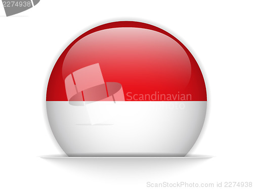 Image of Monaco Flag Glossy Button