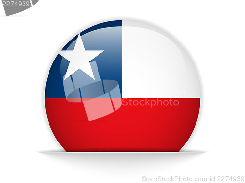 Image of Chile Flag Glossy Button