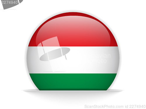 Image of Hungary Flag Glossy Button