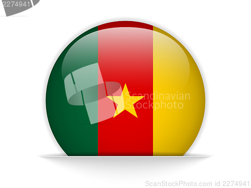 Image of Cameroon Flag Glossy Button