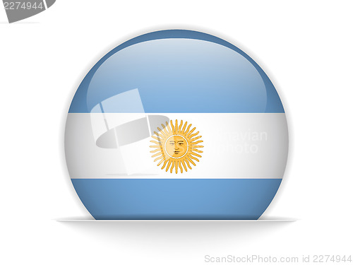 Image of Argentina Flag Glossy Button