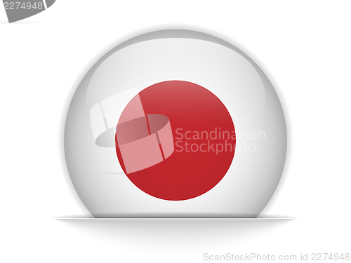 Image of Japan Flag Glossy Button