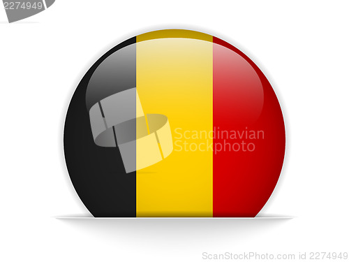 Image of Belgium Flag Glossy Button