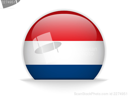 Image of Netherlands Flag Glossy Button
