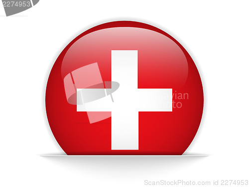 Image of Switzerland Flag Glossy Button
