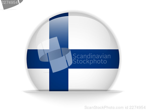 Image of Finland Flag Glossy Button