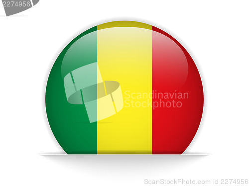 Image of Mali Flag Glossy Button