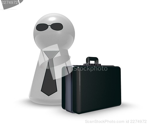 Image of agent with case