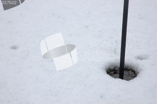 Image of Hole in snow